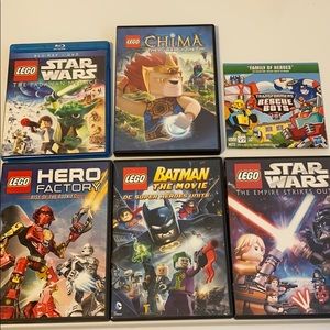 5 DVDs LEGO-Star Wars, Hero Factory, Batman,Chima